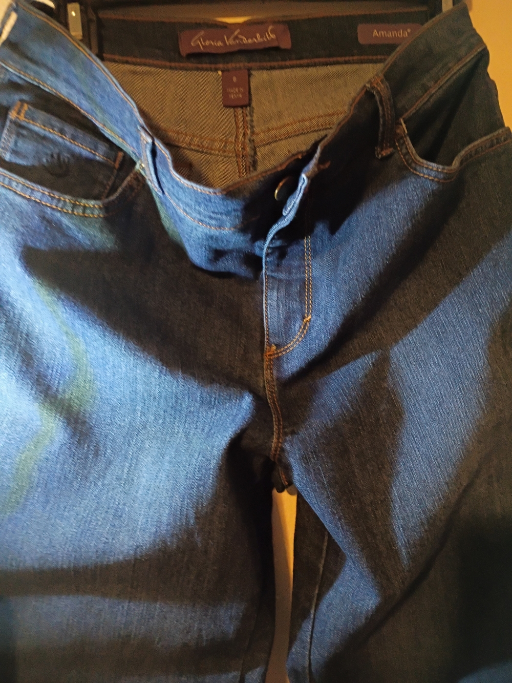 Gloria Vanderbilt Amanda Straight-Leg Jeans - Dark Blue